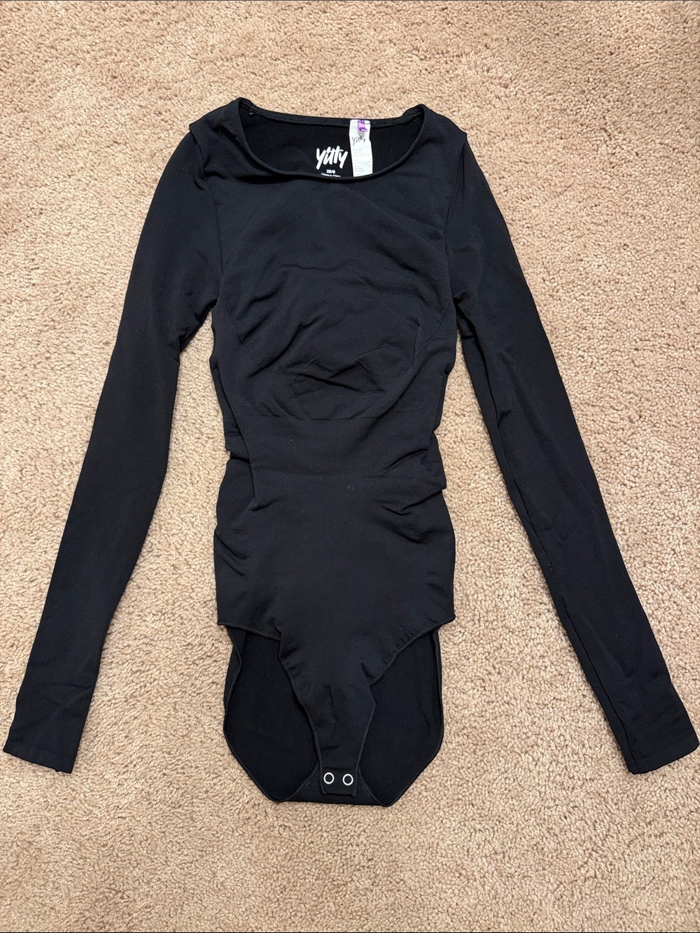 YITTY Black Long-Sleeve Kids One-Piece Bodysuit